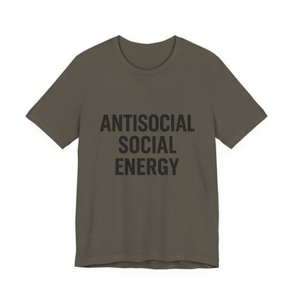 Antisocial Social Energy Unisex Jersey Short Sleeve Tee T-shirt