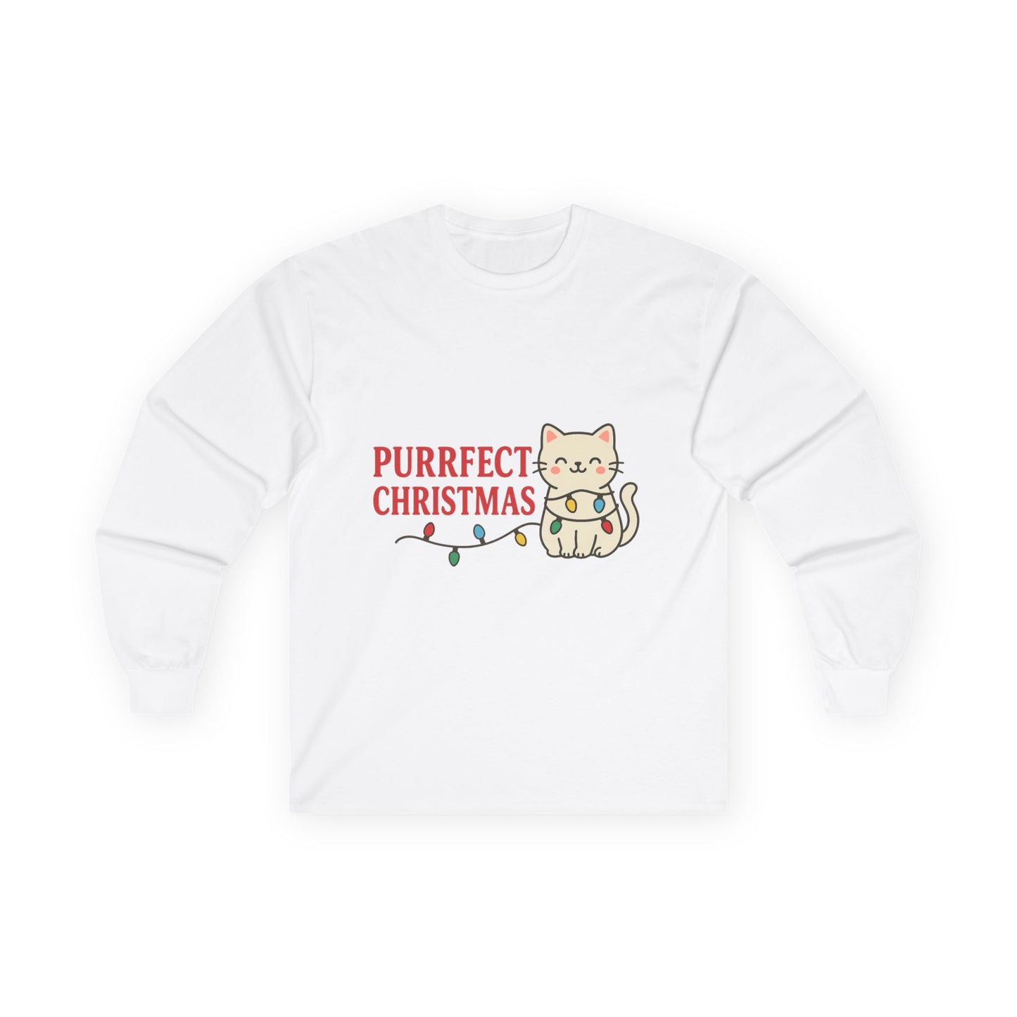 Purrfect Christmas Kitty Cat Unisex Ultra Cotton Long Sleeve Tee