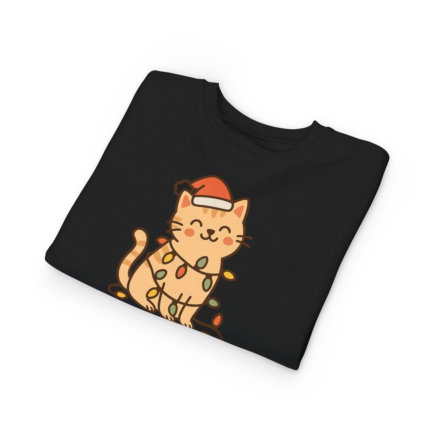 Christmas Decorated CatToddler Sweatshirt