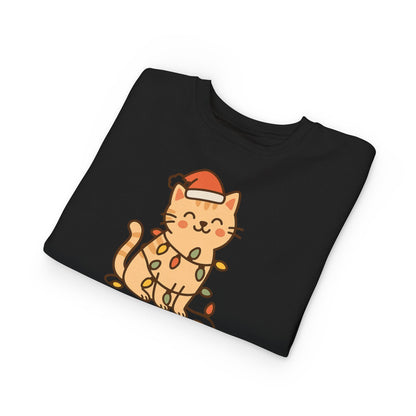 Christmas Decorated CatToddler Sweatshirt