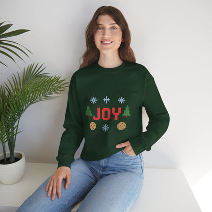 Christmas Joy In Pixel Unisex Heavy Blend™ Crewneck Sweatshirt