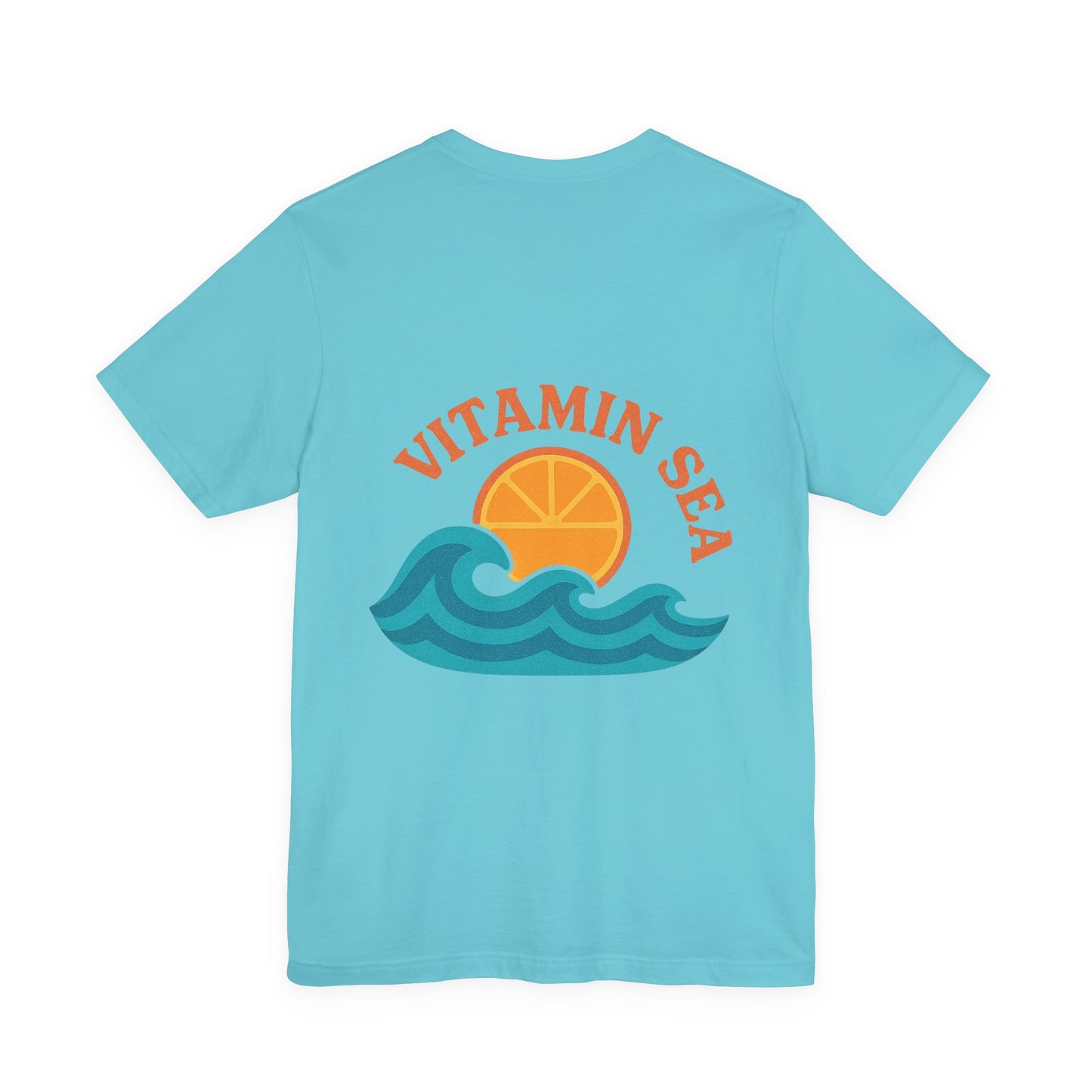 Logo Vitamin Sea Back Side Design Unisex Jersey Short Sleeve Tee T-shirt