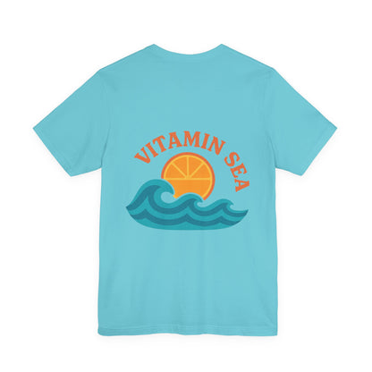 Logo Vitamin Sea Back Side Design Unisex Jersey Short Sleeve Tee T-shirt