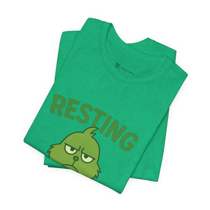 Gringe Resting Face Christmas Unisex Jersey Short Sleeve Tee T-shirt