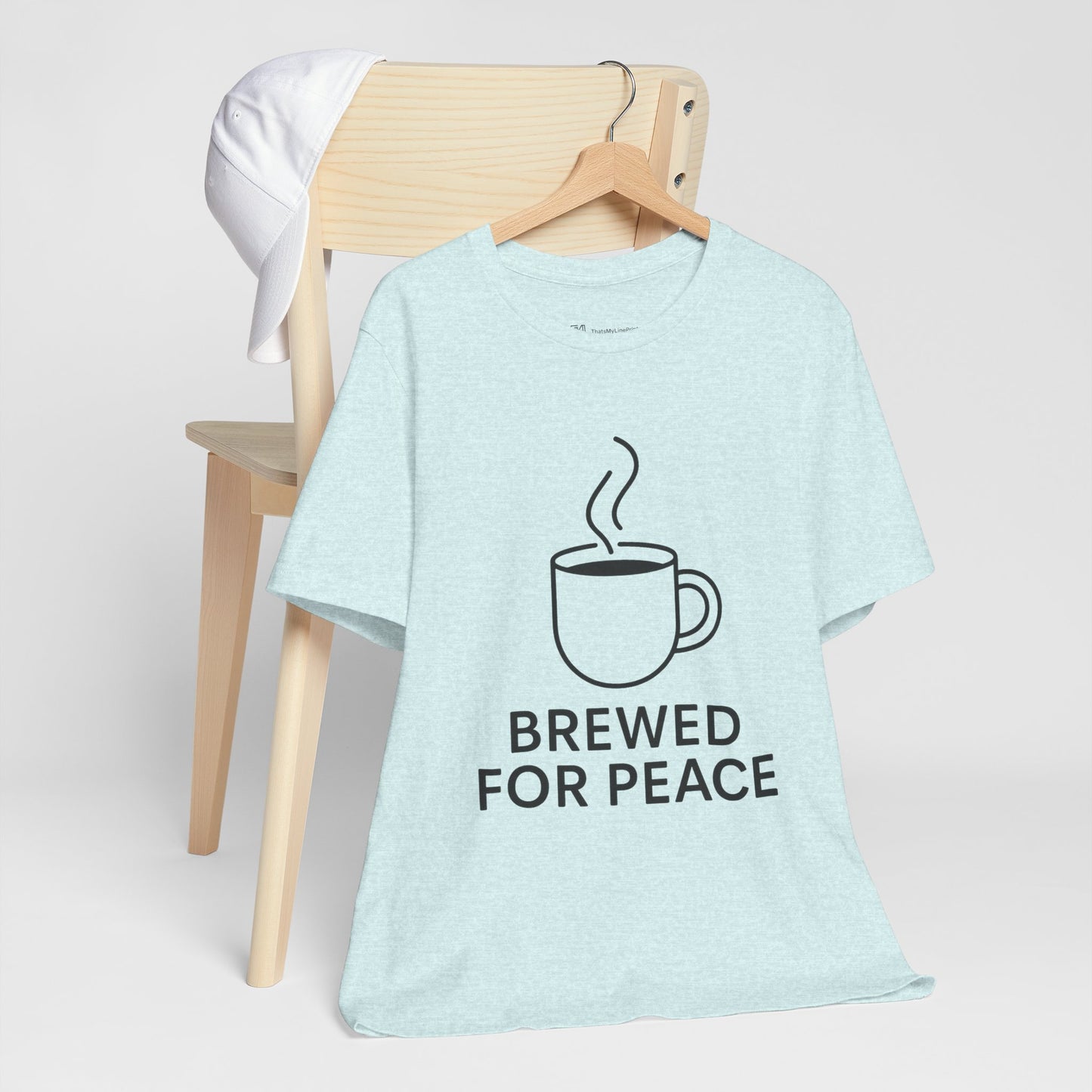 Brewed For Peace Coffee Humor Unisex Jersey Short Sleeve Tee T-shirt