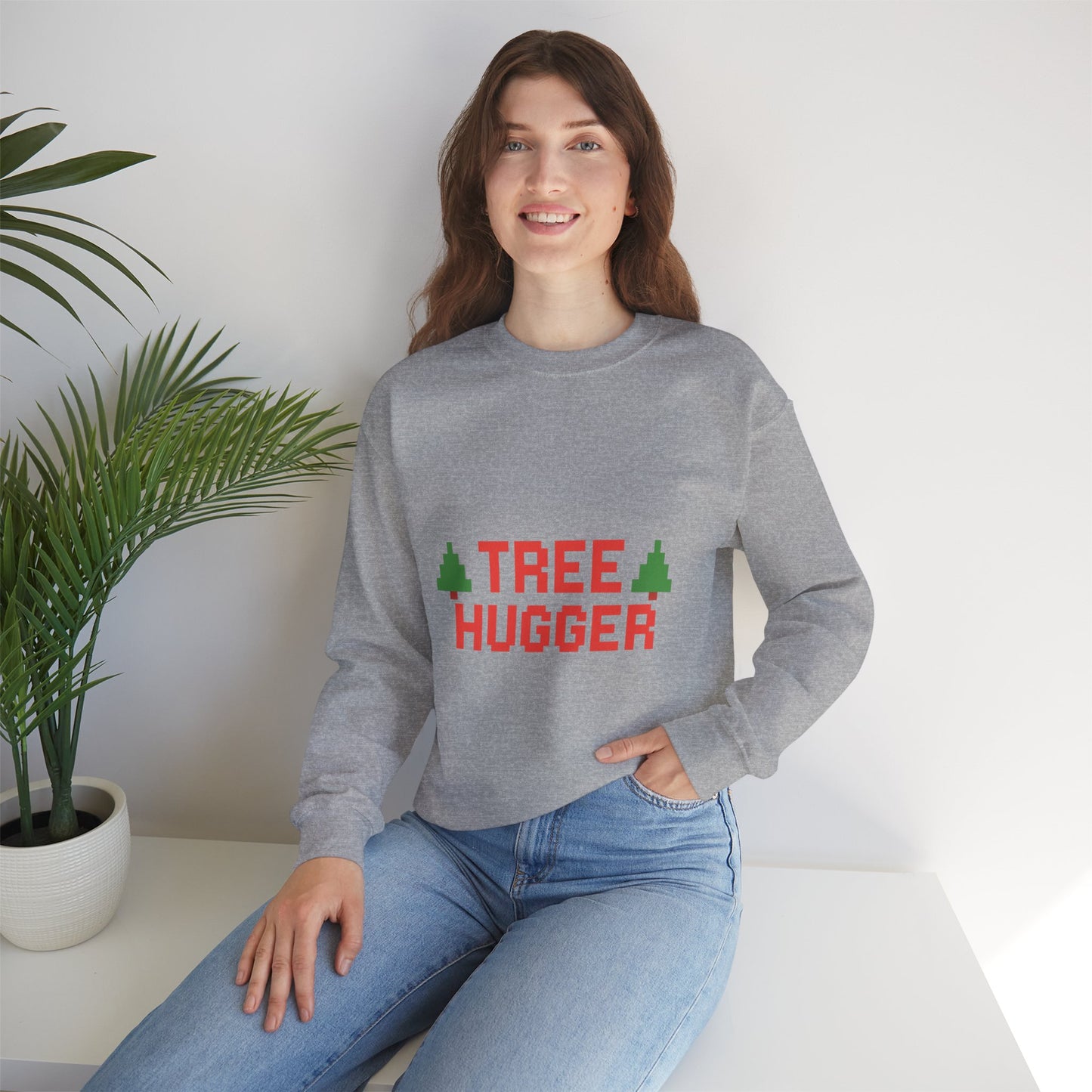 Tree Hugger Christmas Unisex Heavy Blend™ Crewneck Sweatshirt