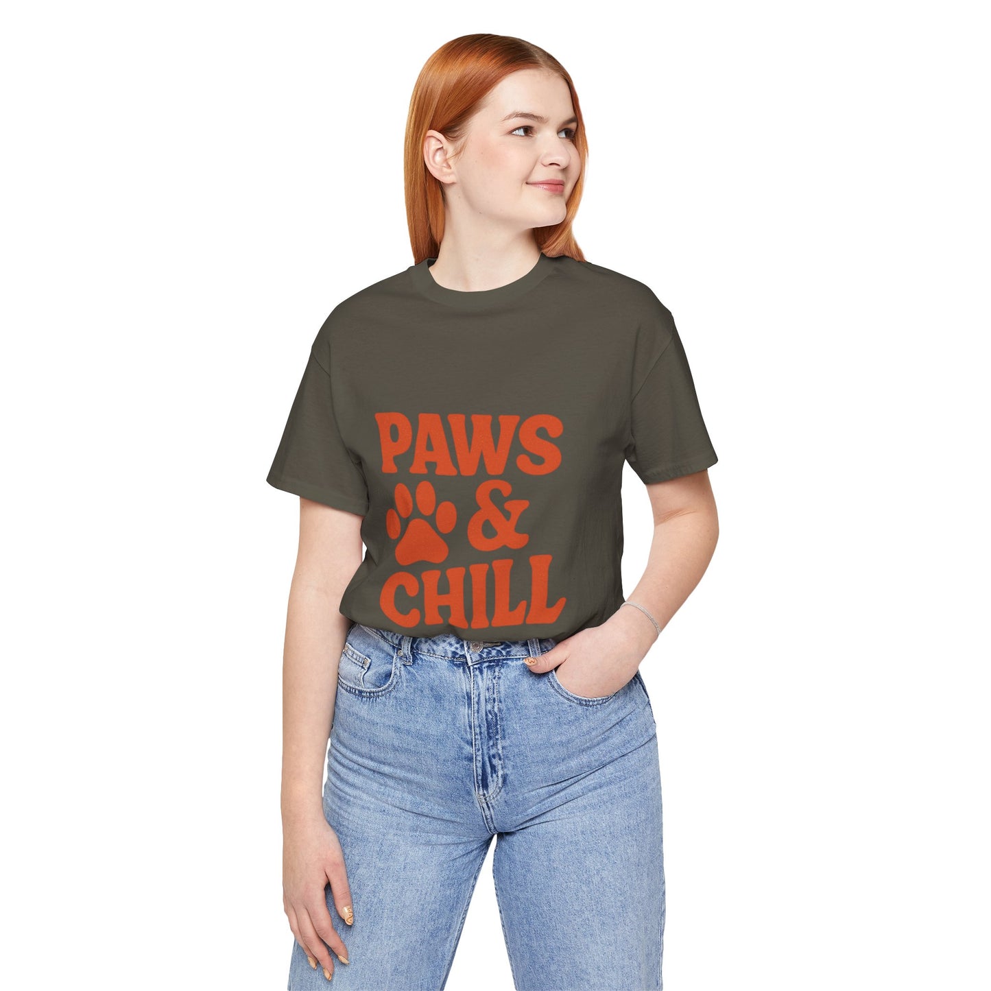 Paws and Chill Pet Lovers Unisex Jersey Short Sleeve Tee T-shirt