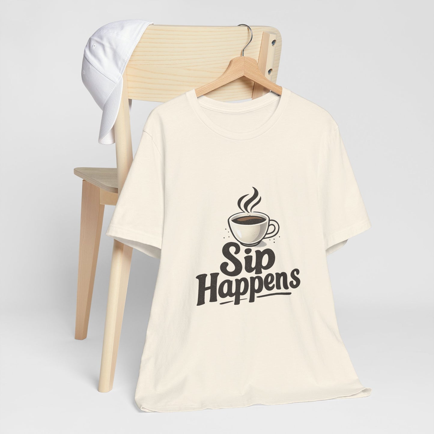 Sip Happens Coffee Cup Unisex Jersey Short Sleeve Tee T-shirt
