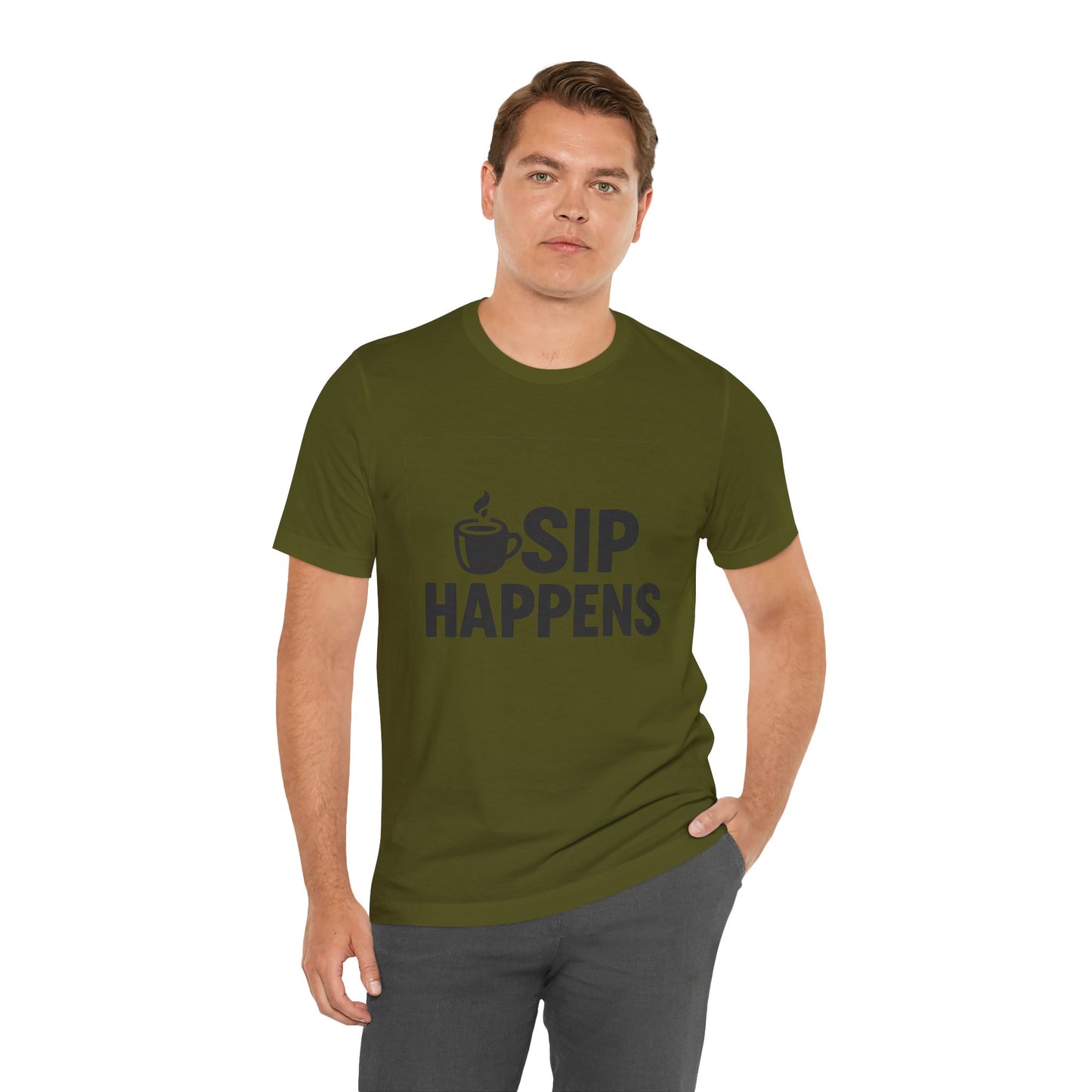 Sip Happens Minimal Edition Unisex Jersey Short Sleeve Tee T-shirt