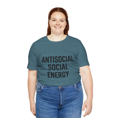 Antisocial Social Energy Unisex Jersey Short Sleeve Tee T-shirt