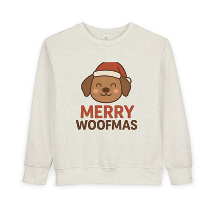 Merry Woofmas Christmas Toddler Sweatshirt