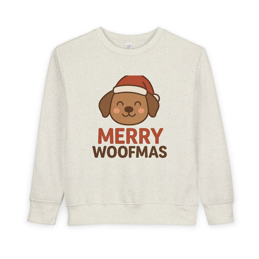 Merry Woofmas Christmas Toddler Sweatshirt