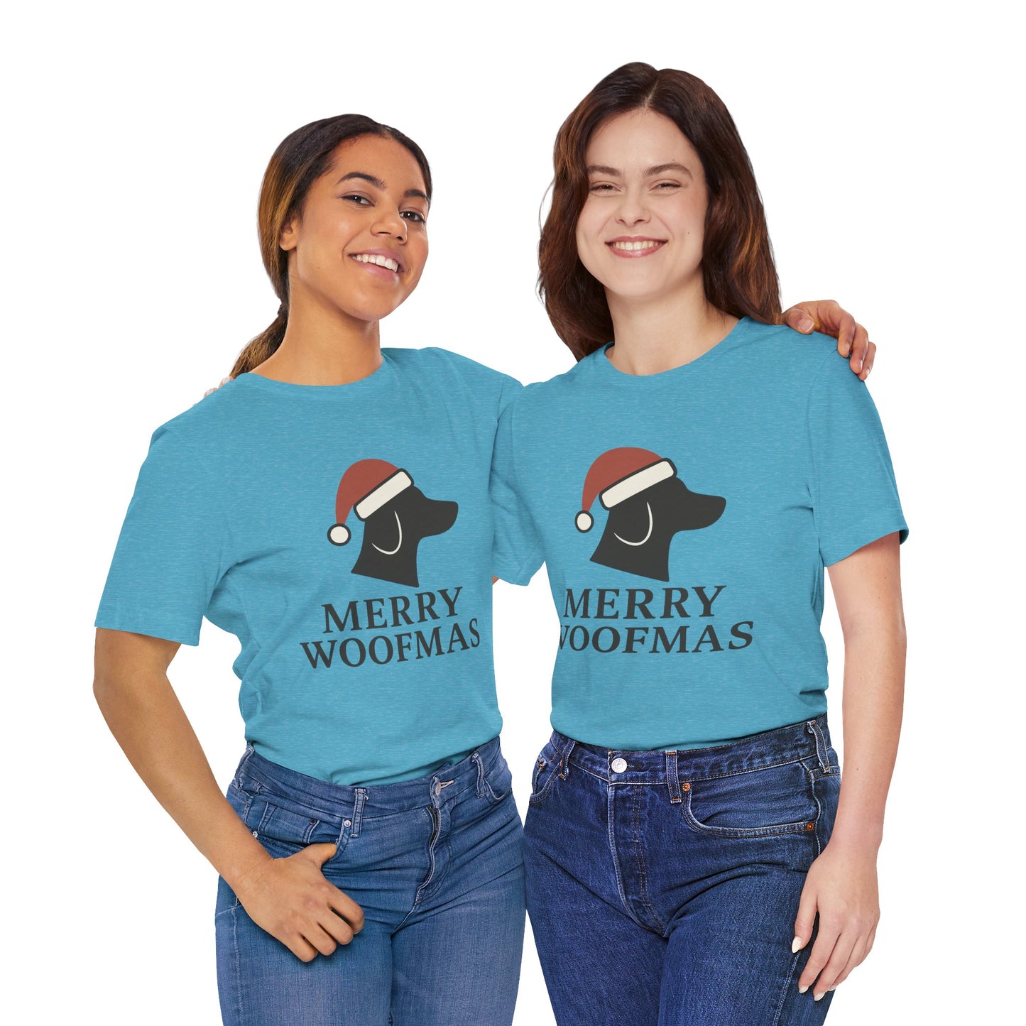 Merry Woofmas Christmas Unisex Jersey Short Sleeve Tee T-shirt