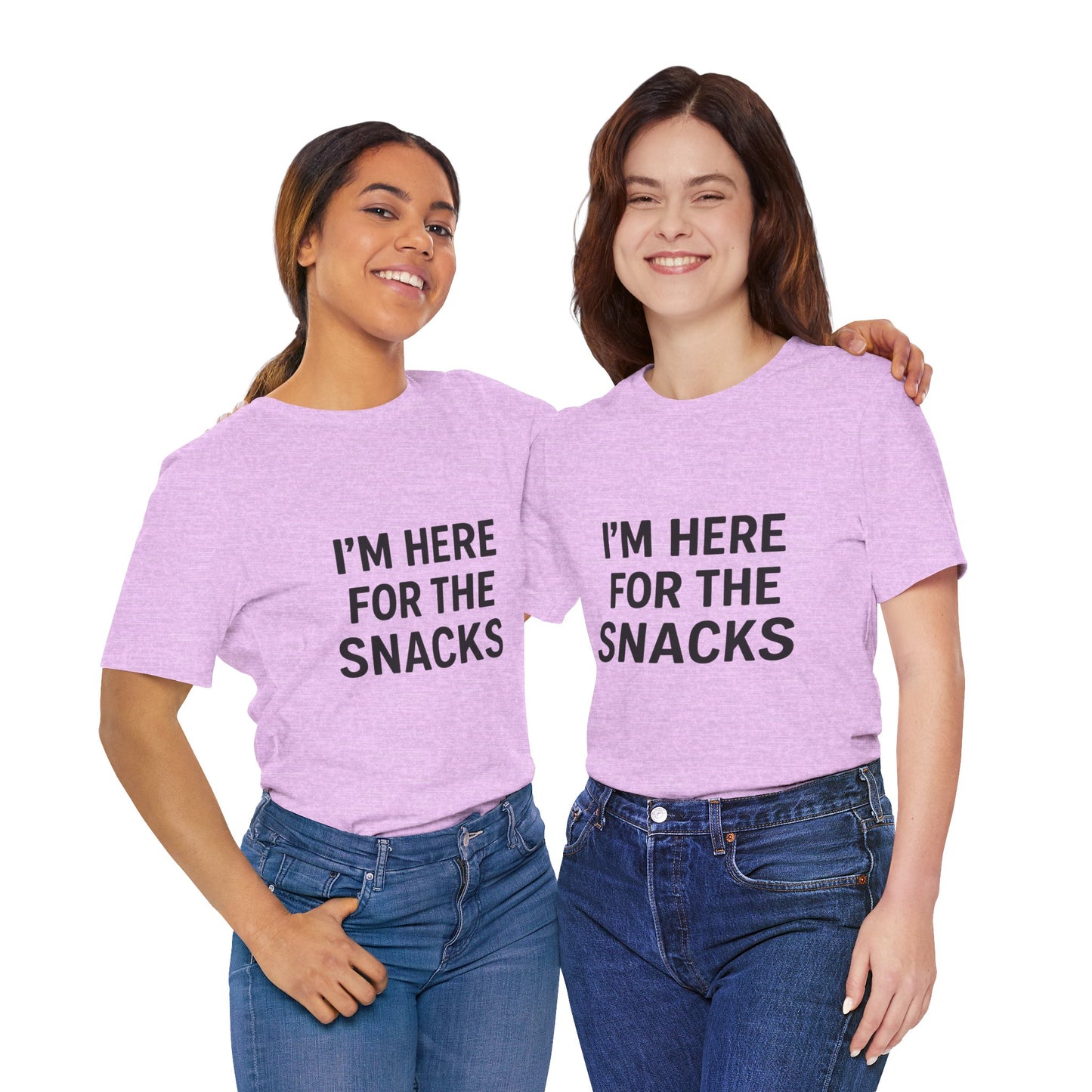 I'm Here For The Snacks Unisex Jersey Short Sleeve Tee T-shirt
