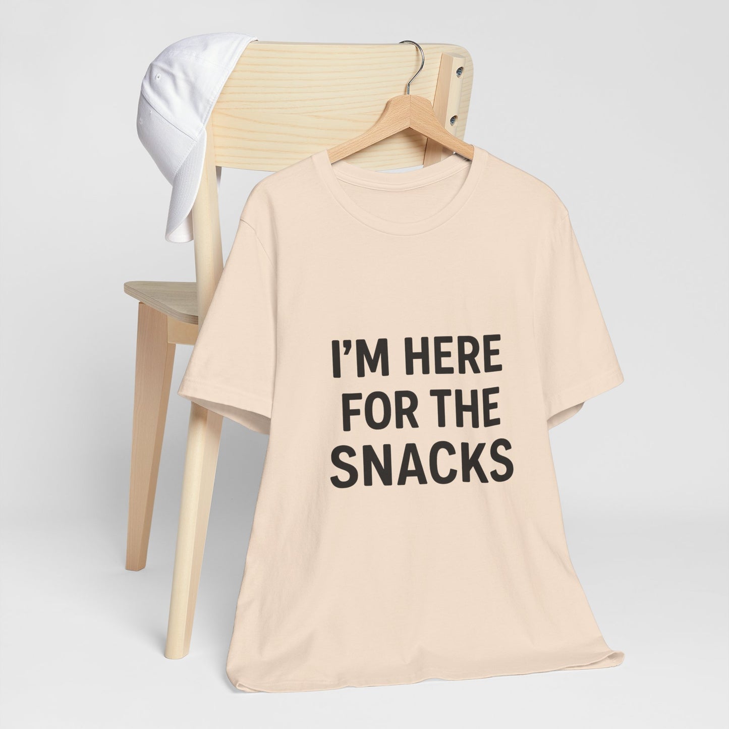 I'm Here For The Snacks Unisex Jersey Short Sleeve Tee T-shirt