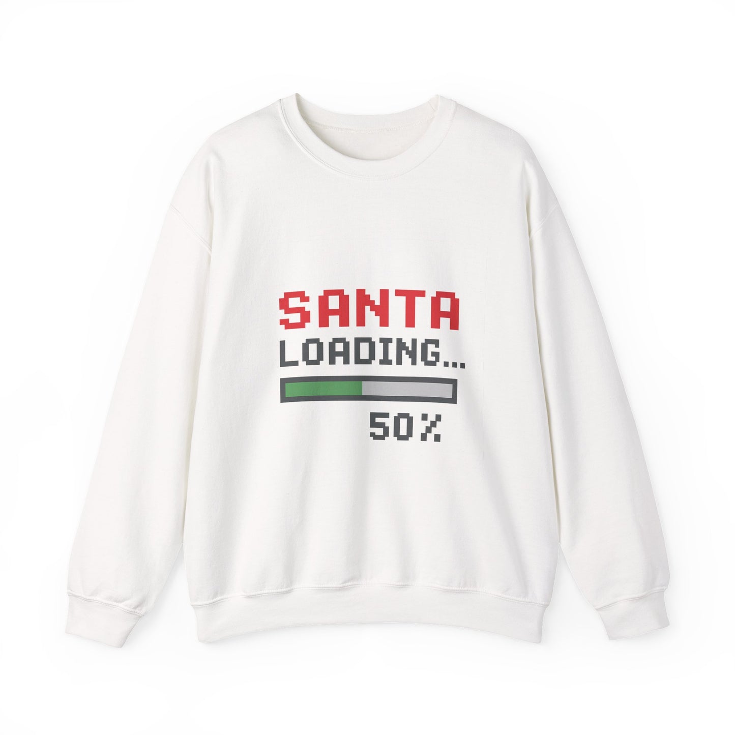 Santa Loading Bar Christmas Unisex Heavy Blend™ Crewneck Sweatshirt