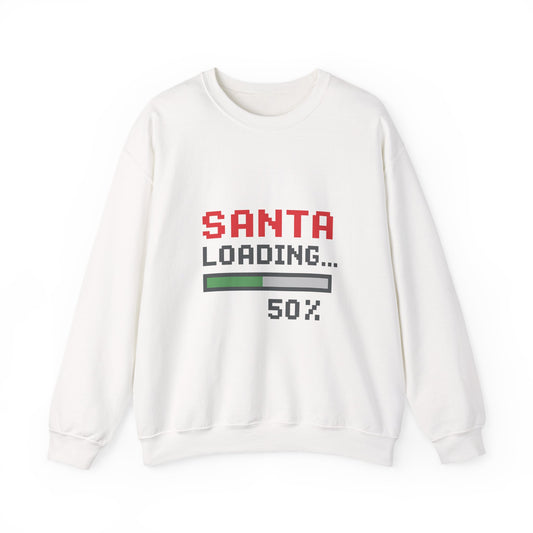 Santa Loading Bar Christmas Unisex Heavy Blend™ Crewneck Sweatshirt