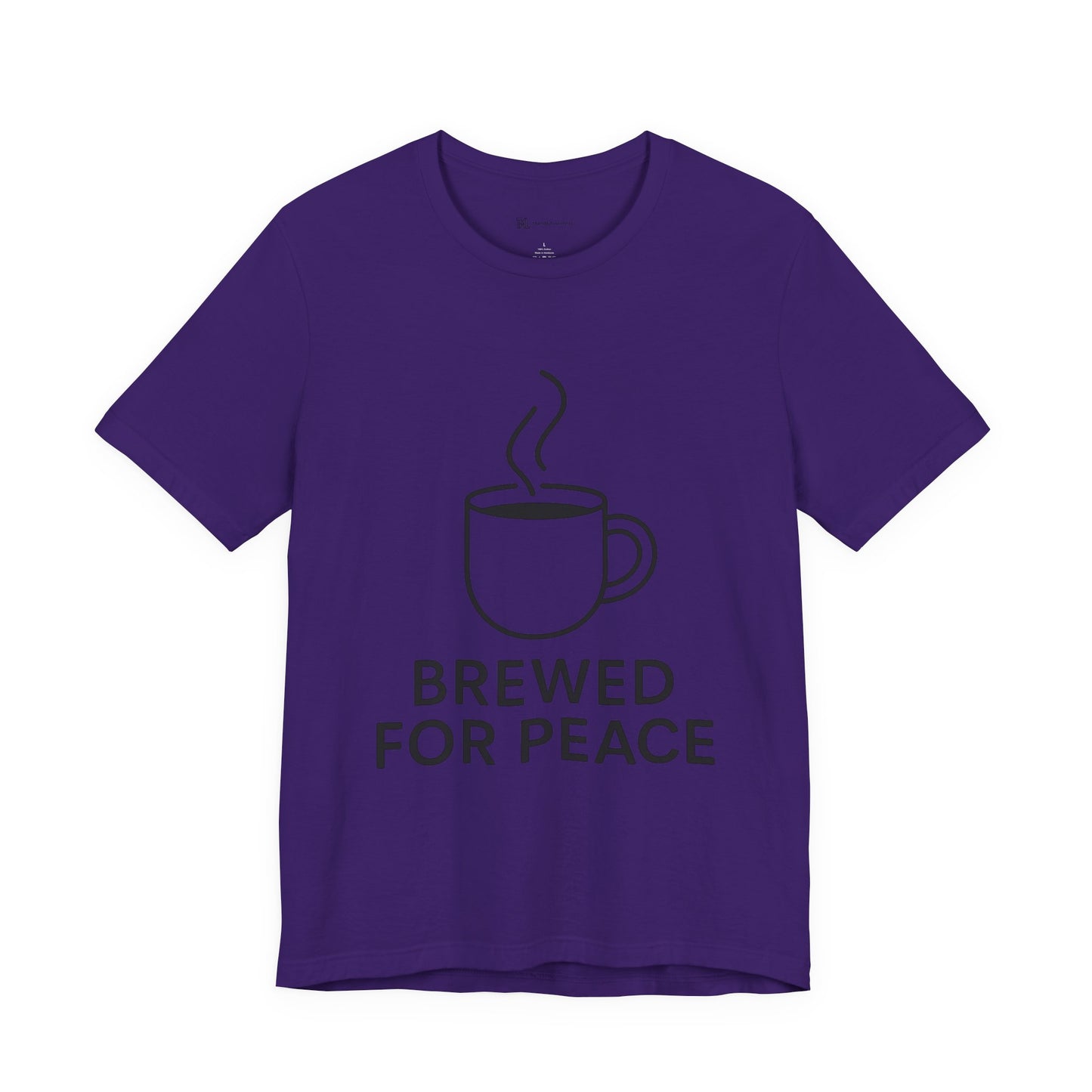 Brewed For Peace Coffee Humor Unisex Jersey Short Sleeve Tee T-shirt