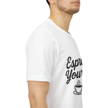Espresso Yourself Coffee Cup Illustrated Unisex Jersey Short Sleeve Tee T-shirt