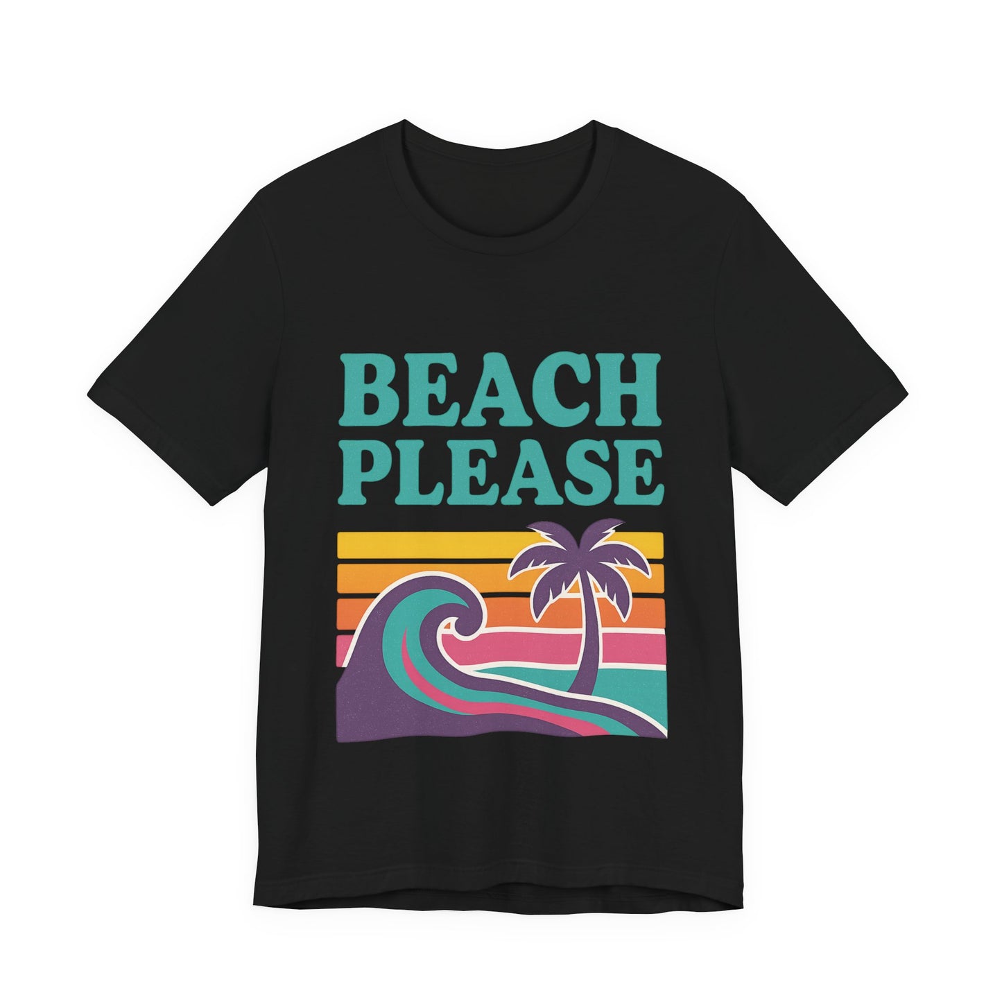 Beach Please Palm Trees Unisex Short Sleeve Tee T-shirt