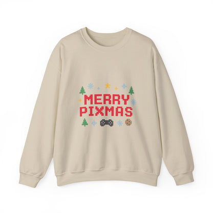 Merry Pixmas Christmas Unisex Heavy Blend™ Crewneck Sweatshirt