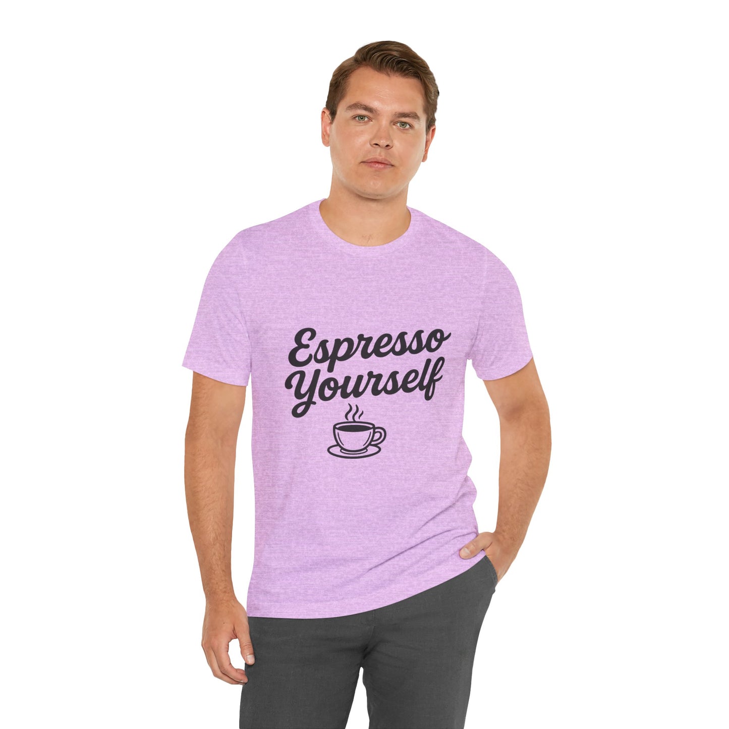 Espresso Yourself Coffee Cup Illustrated Unisex Jersey Short Sleeve Tee T-shirt