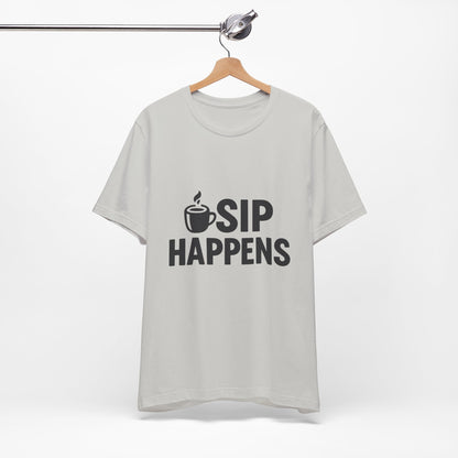 Sip Happens Minimal Edition Unisex Jersey Short Sleeve Tee T-shirt