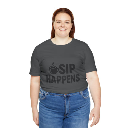 Sip Happens Minimal Edition Unisex Jersey Short Sleeve Tee T-shirt