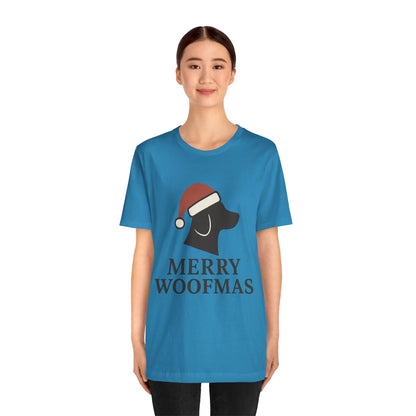 Merry Woofmas Christmas Unisex Jersey Short Sleeve Tee T-shirt