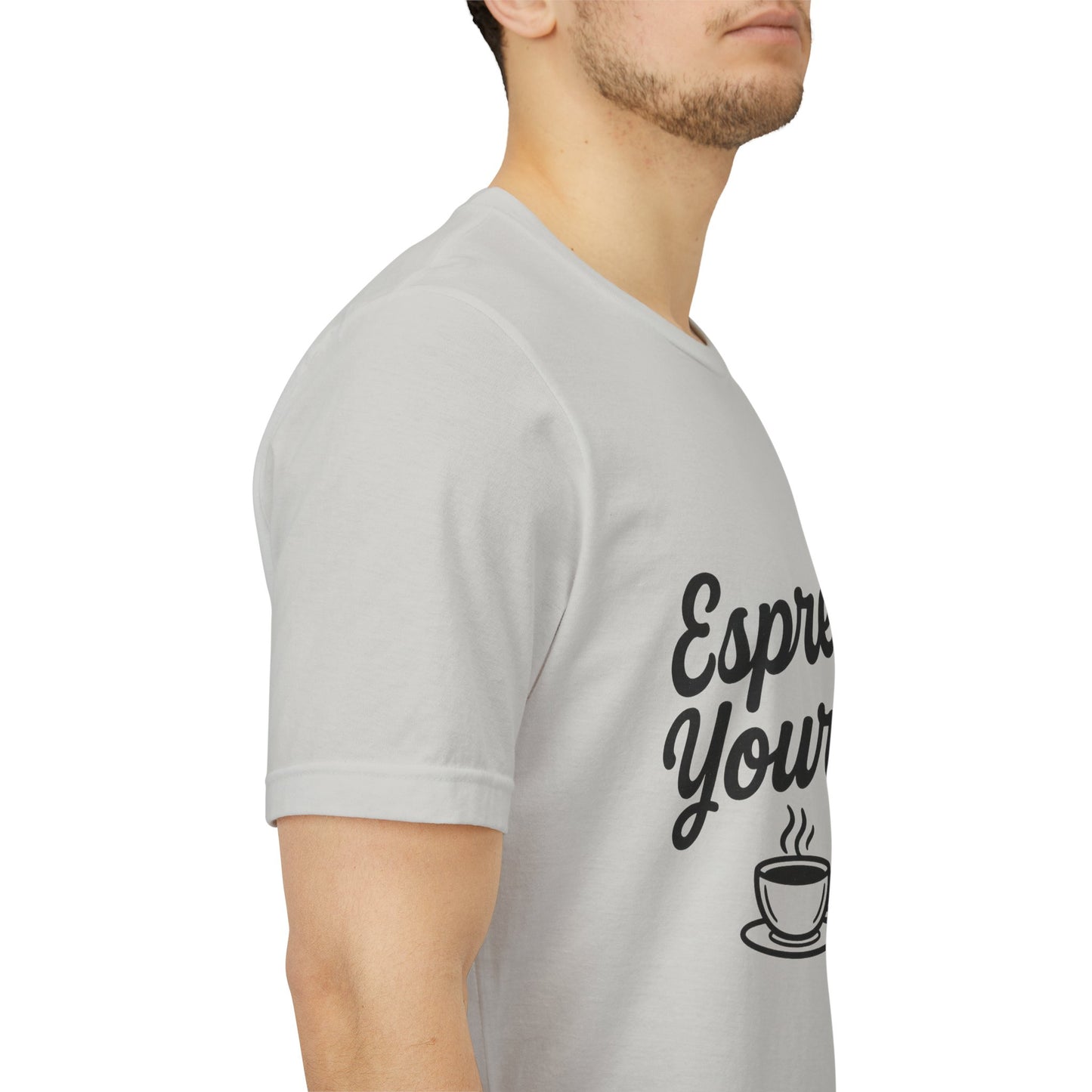 Espresso Yourself Coffee Cup Illustrated Unisex Jersey Short Sleeve Tee T-shirt