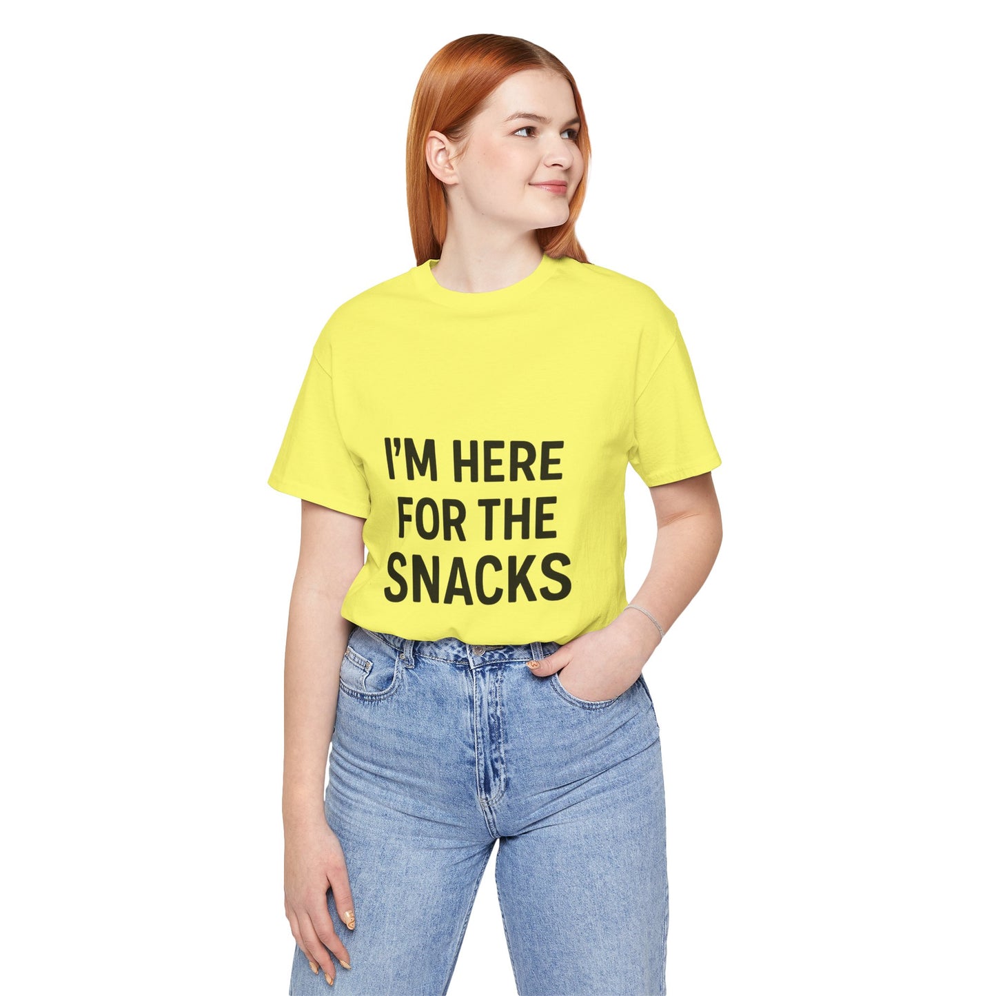 I'm Here For The Snacks Unisex Jersey Short Sleeve Tee T-shirt
