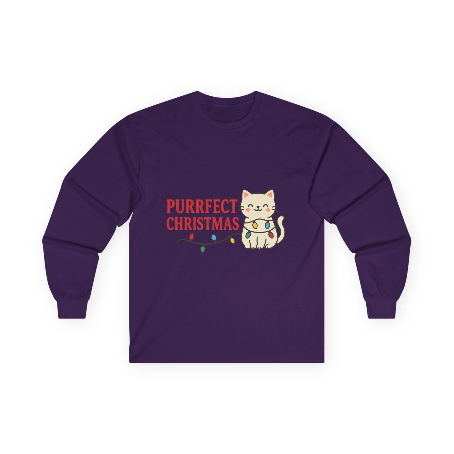 Purrfect Christmas Kitty Cat Unisex Ultra Cotton Long Sleeve Tee