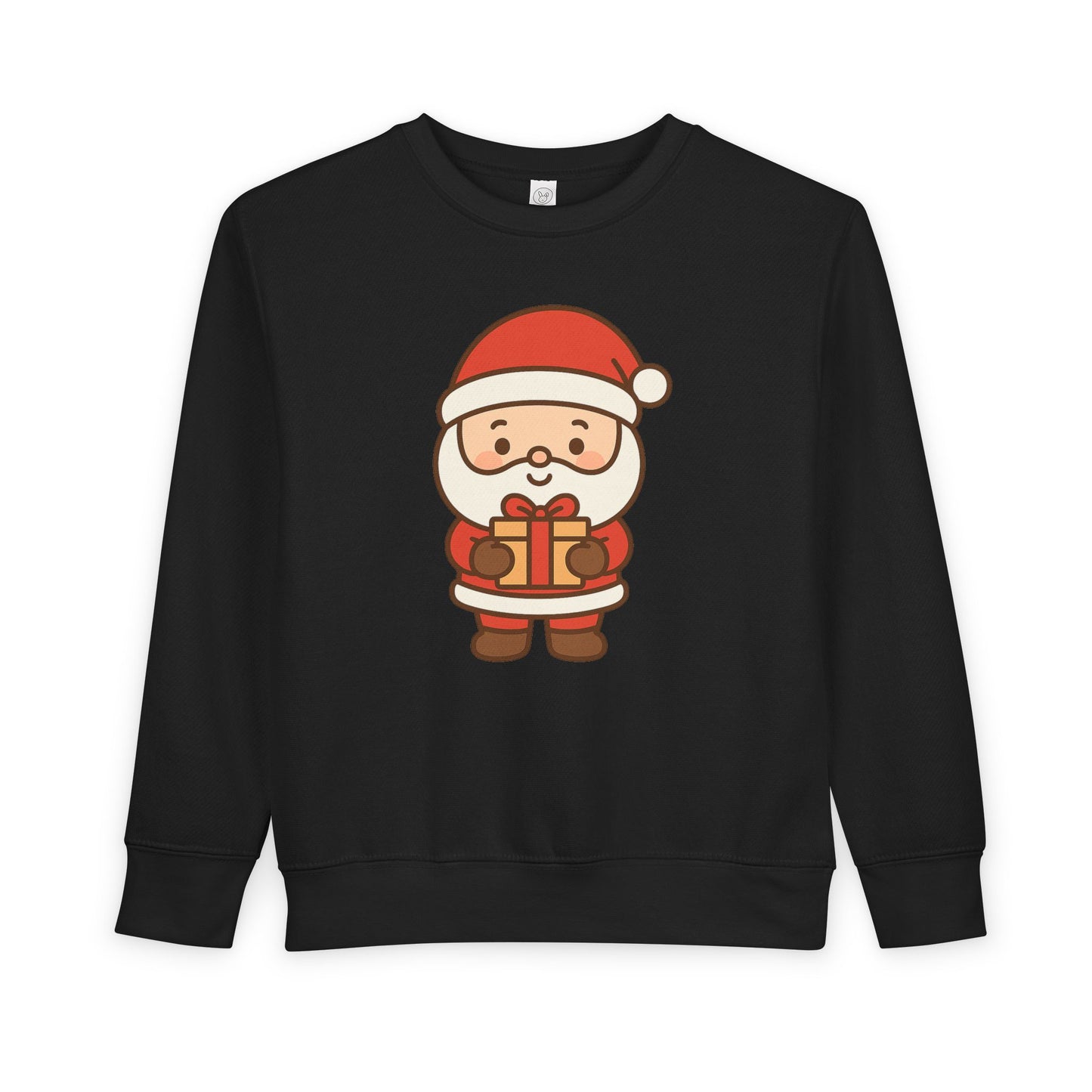 Baby Santa Holding Christmas Gift Toddler Sweatshirt