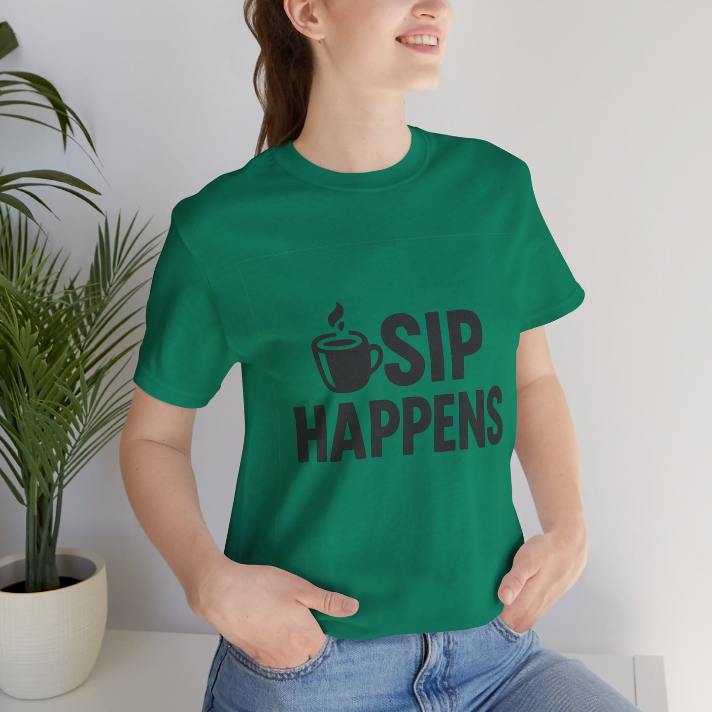 Sip Happens Minimal Edition Unisex Jersey Short Sleeve Tee T-shirt