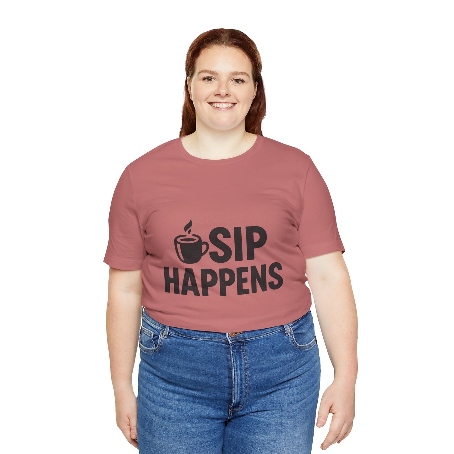 Sip Happens Minimal Edition Unisex Jersey Short Sleeve Tee T-shirt