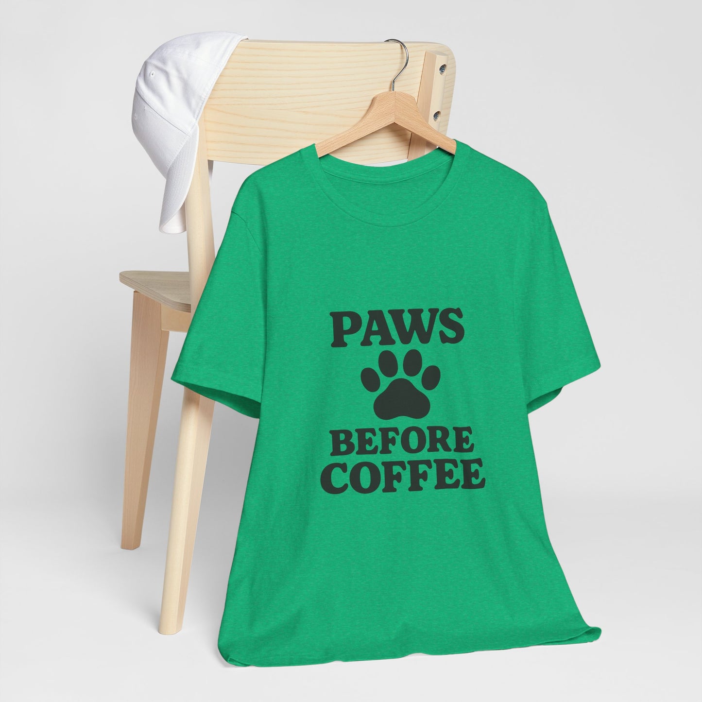 Paws Before Coffee Unisex Jersey Short Sleeve Tee T-shirt