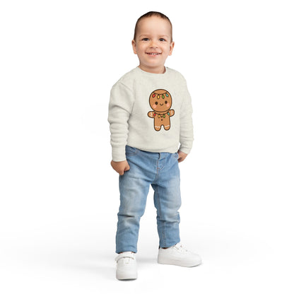 Gingerbread Cookie Decorated With Lights Christmas Toddler Sweatshirt