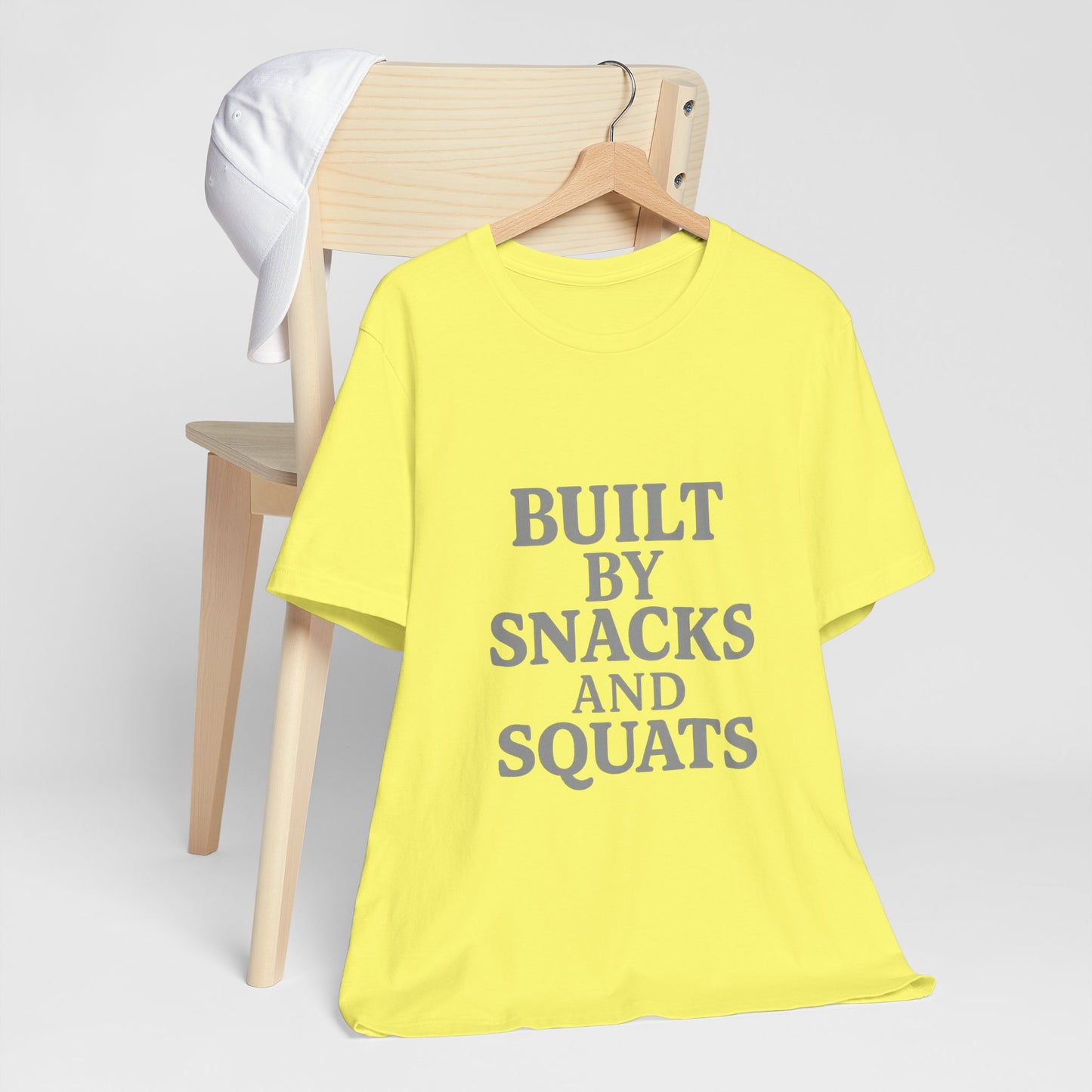 Built By Snacks And Squats Gym Humor Unisex Jersey Short Sleeve Tee T-shirt