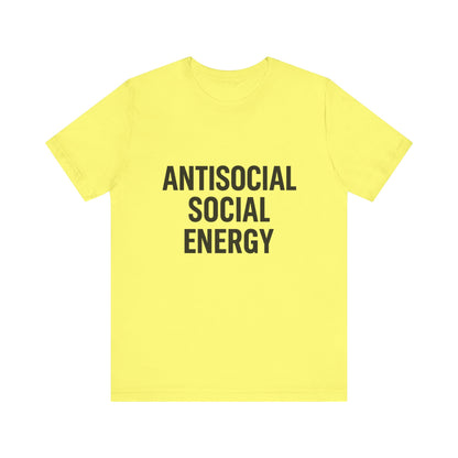 Antisocial Social Energy Unisex Jersey Short Sleeve Tee T-shirt