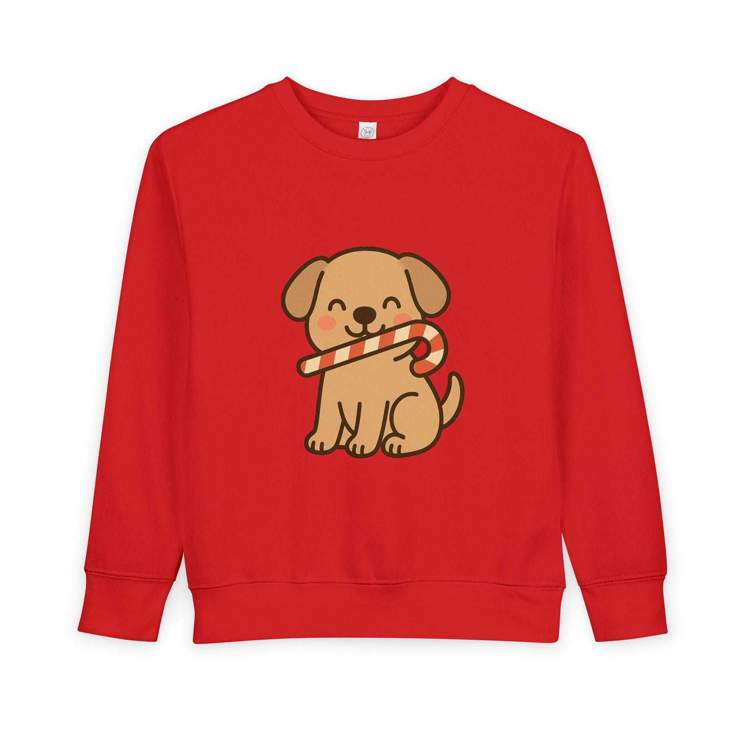 Dog Candy Cane Christmas Toddler Sweatshirt