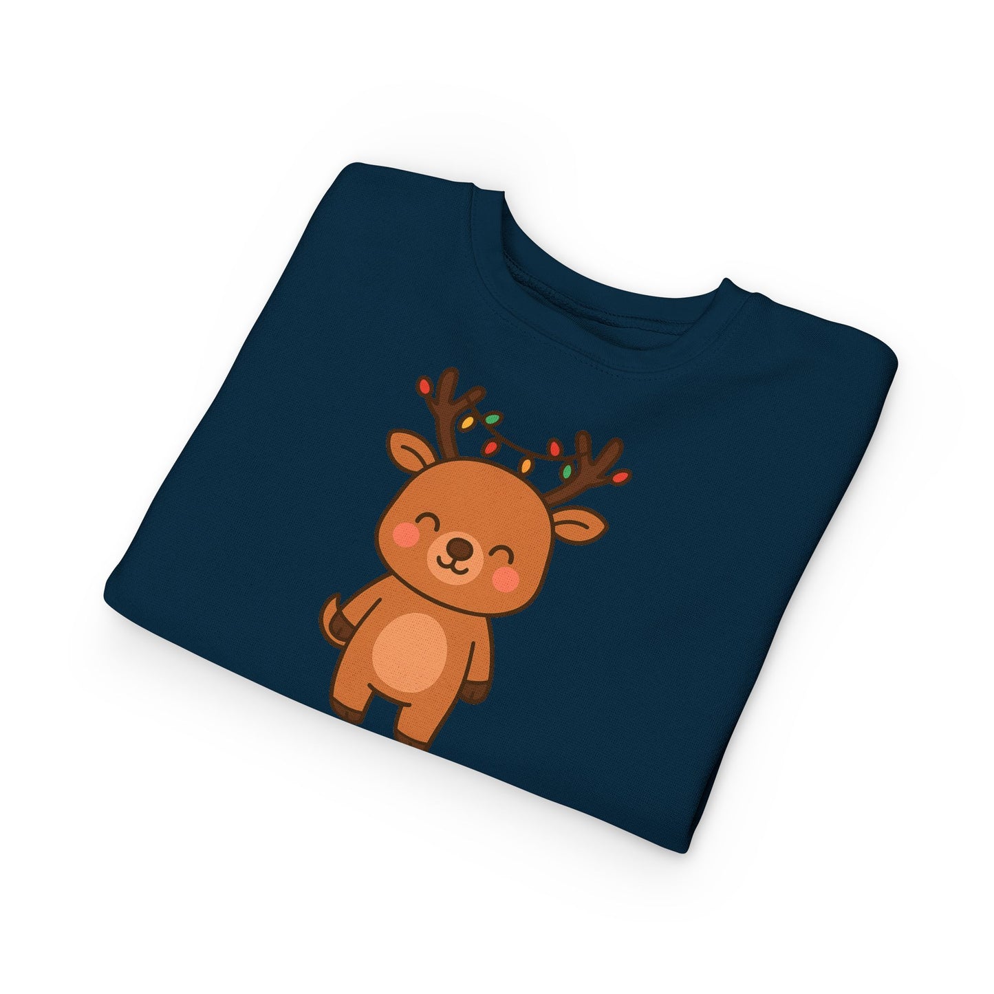 Reindeer Decorated With Lights Christmas Toddler Sweatshirt