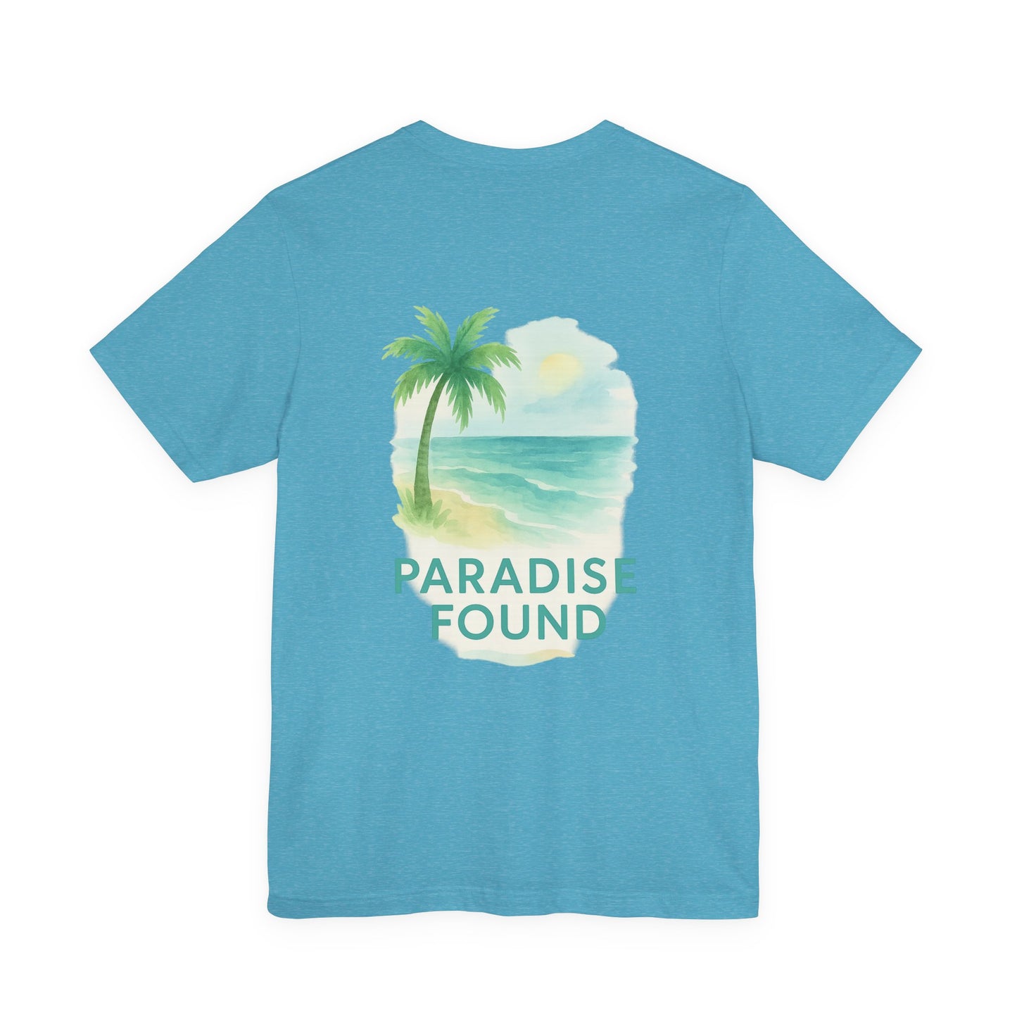 Logo Paradise Found Back Side Design Unisex Jersey Short Sleeve Tee T-shirt