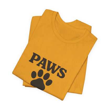 Paws Before Coffee Unisex Jersey Short Sleeve Tee T-shirt