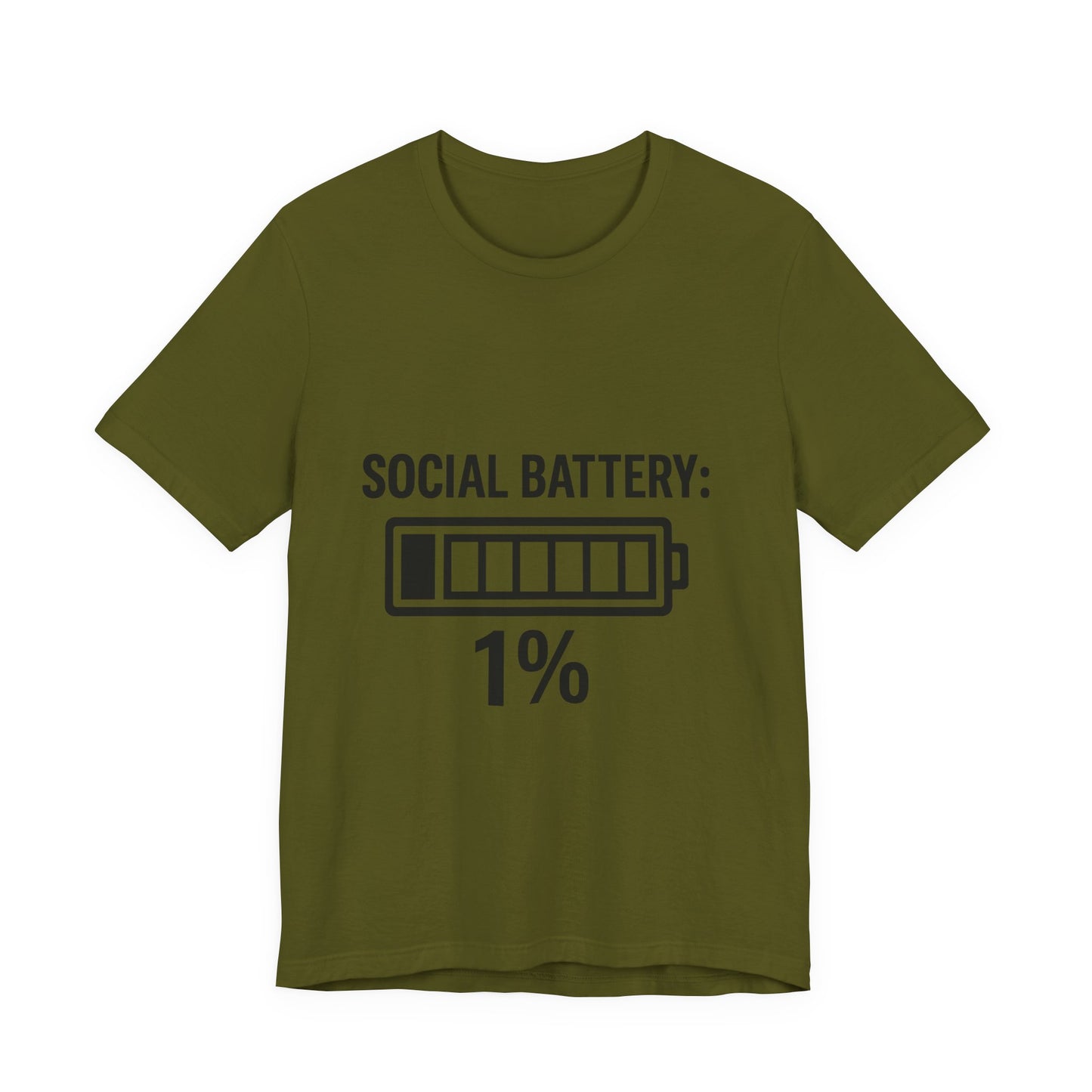 Social Battery Bar Unisex Jersey Short Sleeve Tee T-shirt