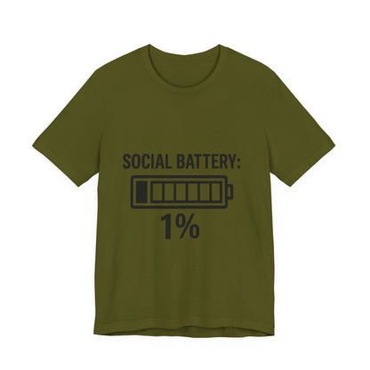 Social Battery Bar Unisex Jersey Short Sleeve Tee T-shirt