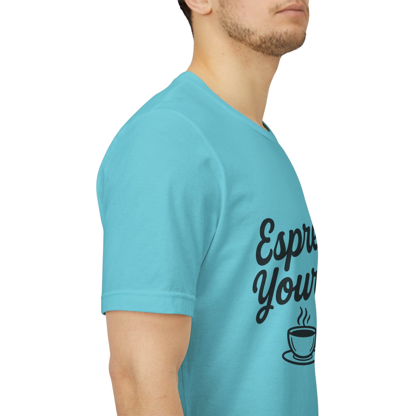 Espresso Yourself Coffee Cup Illustrated Unisex Jersey Short Sleeve Tee T-shirt