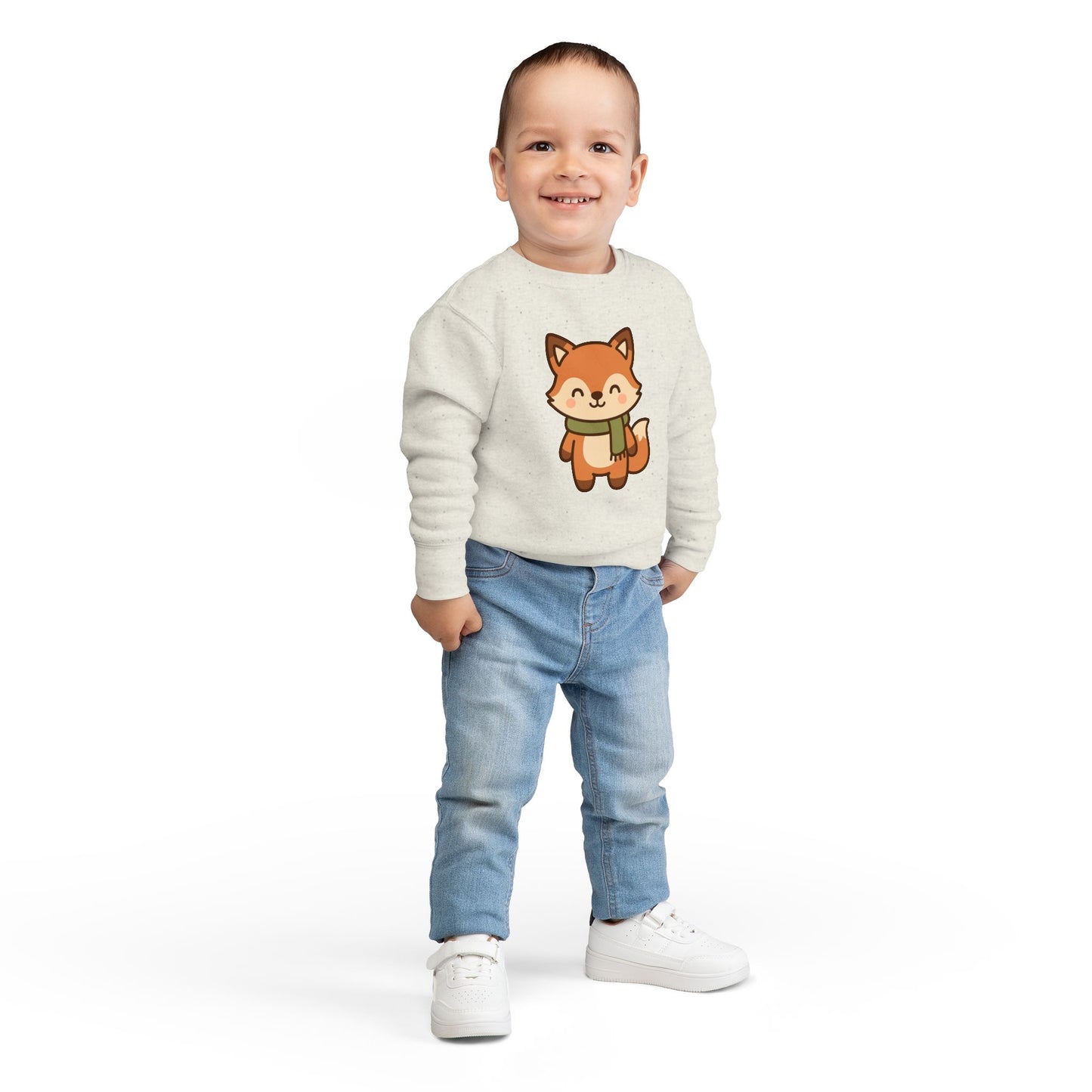Christmas Foxy Scarf Toddler Sweatshirt