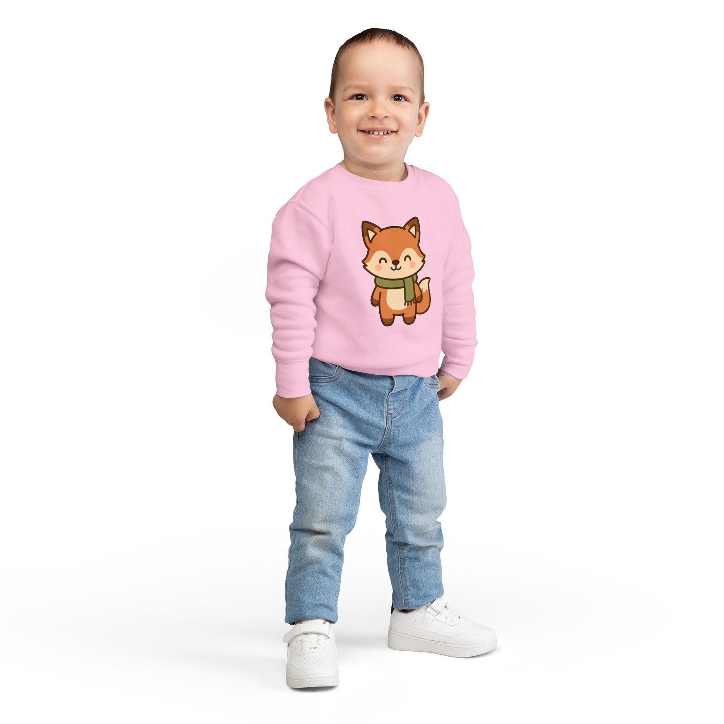 Christmas Foxy Scarf Toddler Sweatshirt