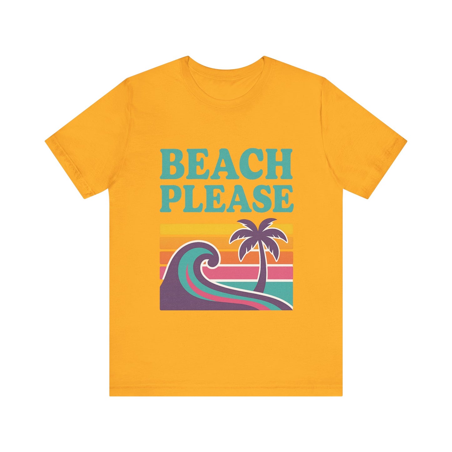 Beach Please Palm Trees Unisex Short Sleeve Tee T-shirt