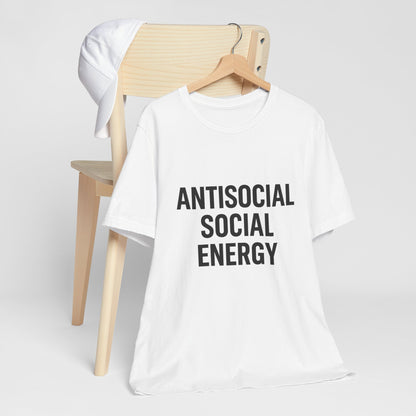 Antisocial Social Energy Unisex Jersey Short Sleeve Tee T-shirt